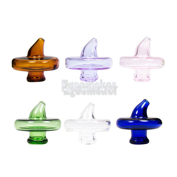 Colored Glass Bottle UFO Carb Cap Dome For Less 34mm Quartz Banger Nail 2mm 3mm 4mm Thick Thick Enail Domeless Nails Dab Rig