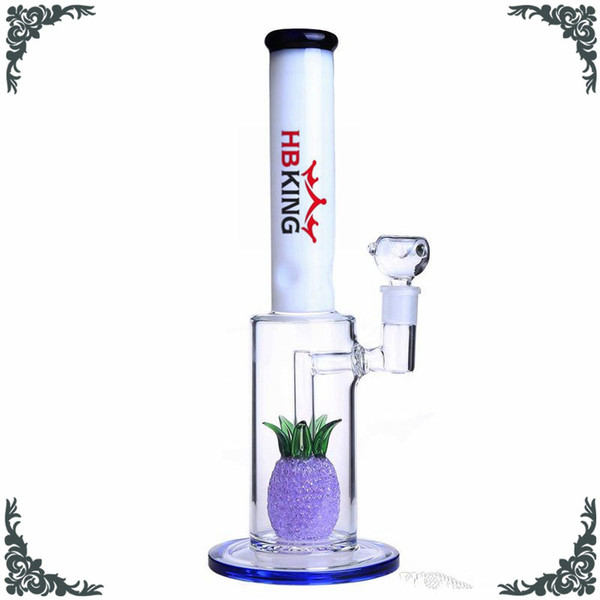 Hot selling glass bong Hbking K130 Pineapple honeycomb perc Oil rig Dab water pipe high quality