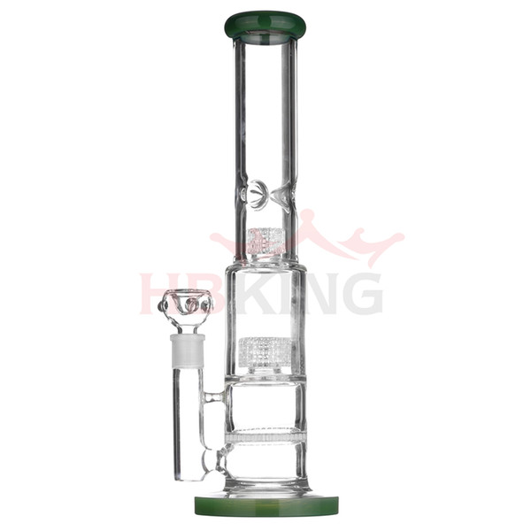 glass bong large base reinforced stable patent large tire filter honeycomb filter bong glass water pipe dab rig