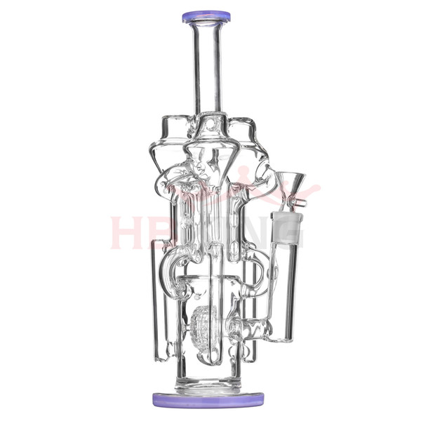 Enjoylife K126 13.5inch larger more stable base bong Infinite loop reflux glass bongs creative water pipe dab rig