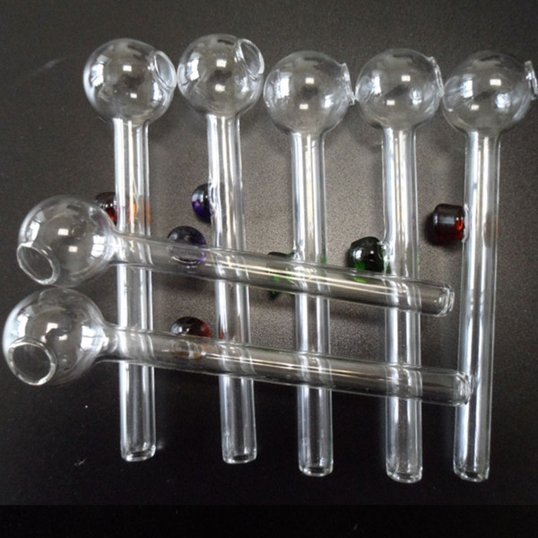 Mini Cheapest Pyrex Glass Oil Burner Pipe Clear Glass Oil Burner clear Great Tube Glass Pipe Oil Nail Pipe