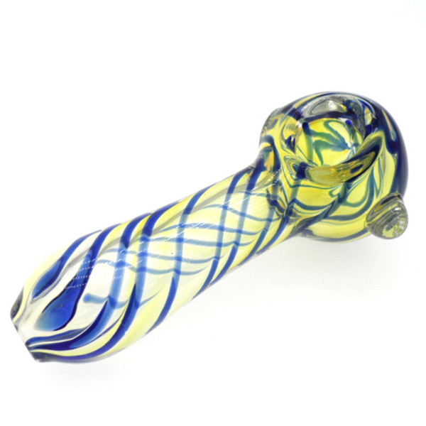 High Quality Smoking Glass Pipe Heady tobacco Hand Pipes pyrex colorful spoon Smoking Accessories for Cute Christmas gift