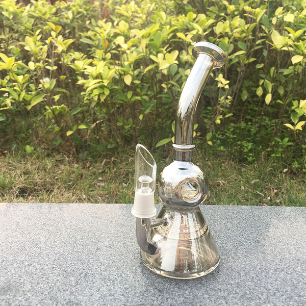 glass oil pipes for smoking manufacturer direct sale, 8.26inch silvery Transparent water pipes percolator ,can be delivered quickly