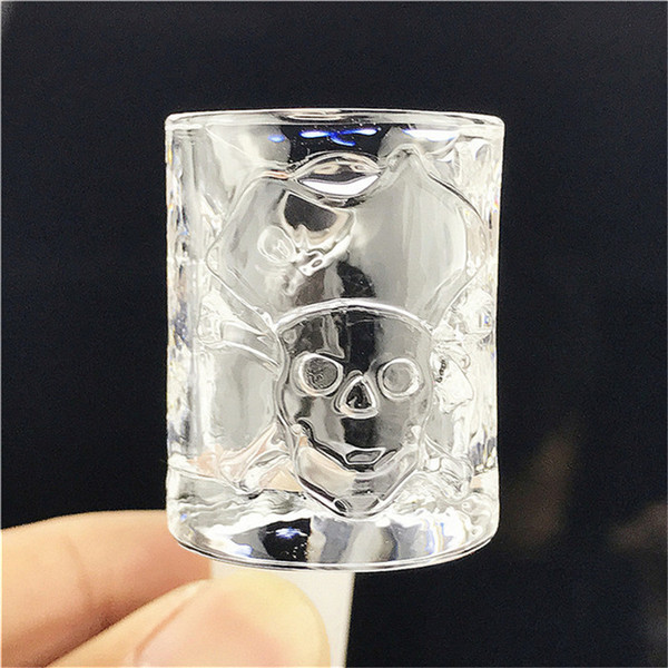 Hand-carved pirate pattern quartz banger Nail Honey Bucket Fit oil rig 14mm trough in hookahs with male female joint