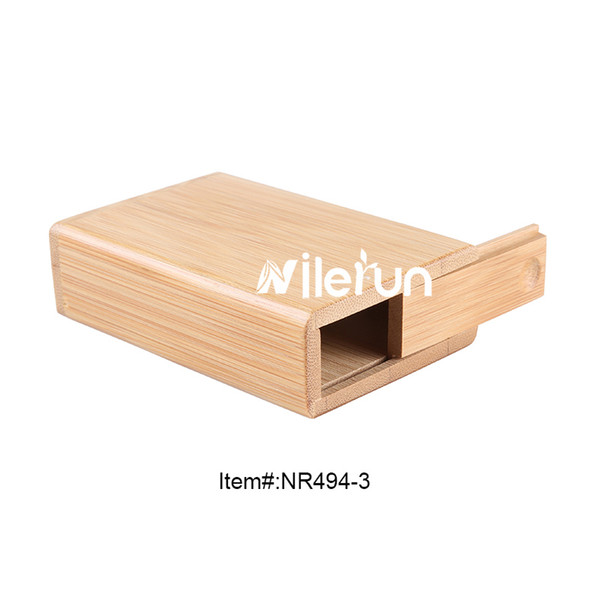 Laser engraving customized gift bamboo wood 14pcs cigarettes case box tea candy food gift packaging case box