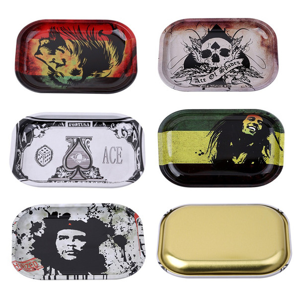 RAW Bob Marley Rolling Tray Metal Tobacco Rolling Tray with 5.5