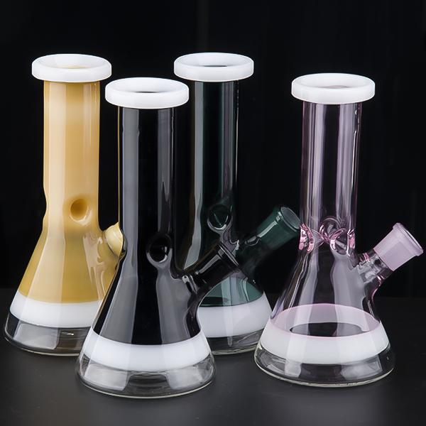 Water Pipes Glass Bong 18mm FemaleOil Dab Rig Black Pink Color Heady Bongs Perc Bubbler Also Sell Down Stem Glass Bowl 955