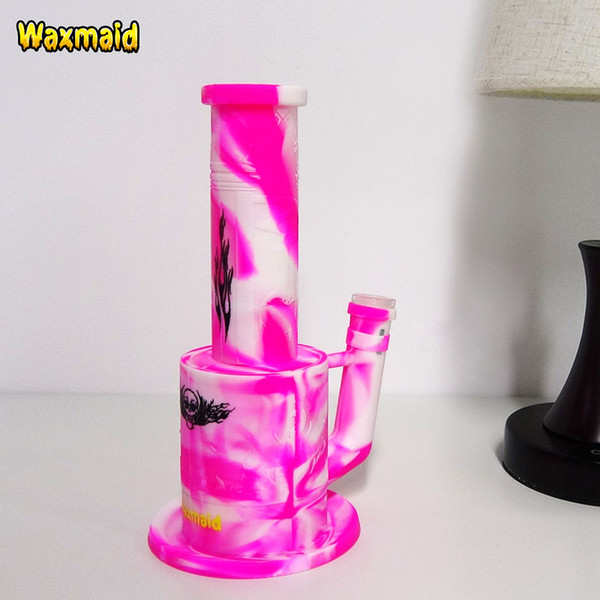 Bong Silicone Water Pipes Waxmaid 9.8 inches Dab Rigs Magneto With 14mm Female Adapter Factory Outlet DHL Free Shipping