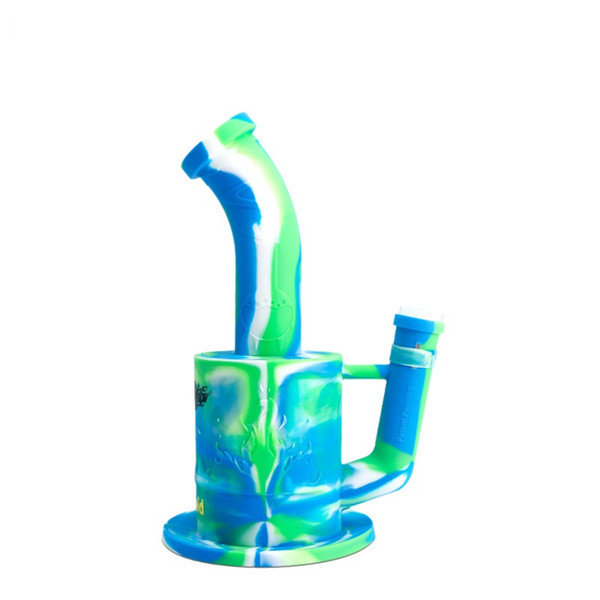 Glass Bong Platinum Cured Silicone Water Pipes Waxmaid New Original Dab Rigs For Wax Come With Adapter Factory Outlet DHL Free Shipping