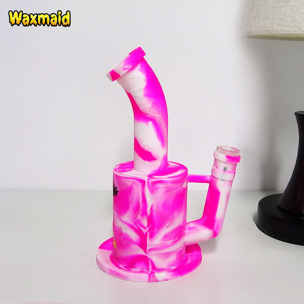 Bong Silicone Beaker Bong Waxmaid New Original Bongs For Wax Come With Adapter Factory Outlet DHL Free Shipping