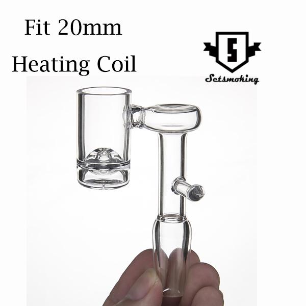 Volcanic Core Electric domeless quartz banger nail E-nail Quartz Enail Fit 20mm Heating Coil Glass Bong Dab Rigs