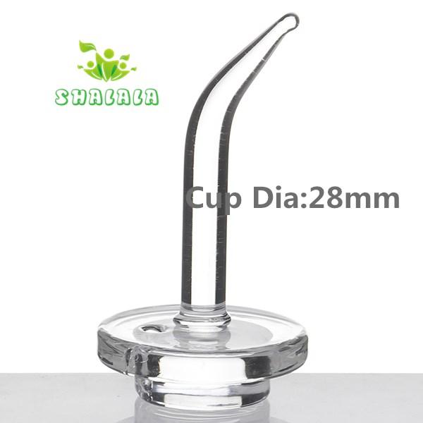 Glass Carb Cap OD 28mm Dome With Air Hole & Upward Handle Length 52mm Hat Style Glass Cap For Quartz Banger Nail