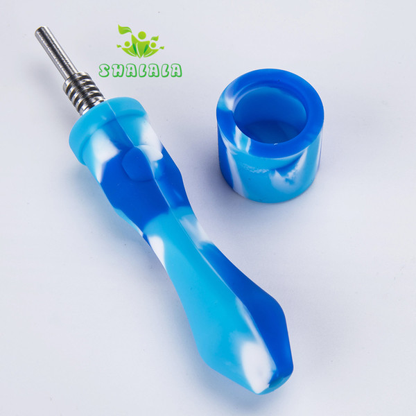 10mm Male Nectar Kits With Stainles Steel Tip Silicone Container 4.3 Inch Single Use NC Set Mouthpiece Dab Rigs