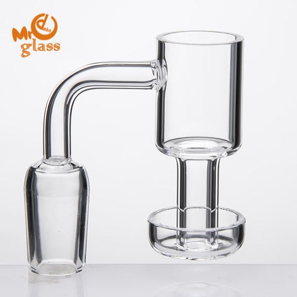 New Terp Vacuum Quartz Vacuum Banger Domeless Nail 10mm 14mm 18mm Clear Joint For Oil Rigs Glass Bongs