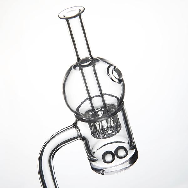 25mm OD Quartz Banger with Cyclone riptide Carb Cap with 2 Quartz Beads Set for sale for Glass Bong Dab Oil Rigs