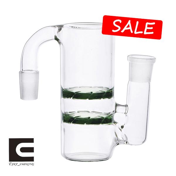 Ash catcher 2 layers with 19mm female to 19mm male joint Glass Bong dab rigs Hookah pipe
