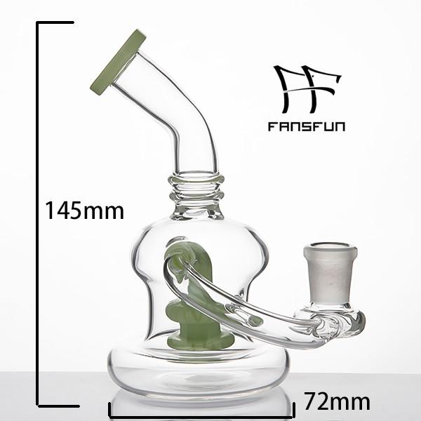 5.7 Inch Glass Banger Hanger With 14mm Female Joint Water Bong Bent Pipe Hookahs For Banger Dab Oil Rigs