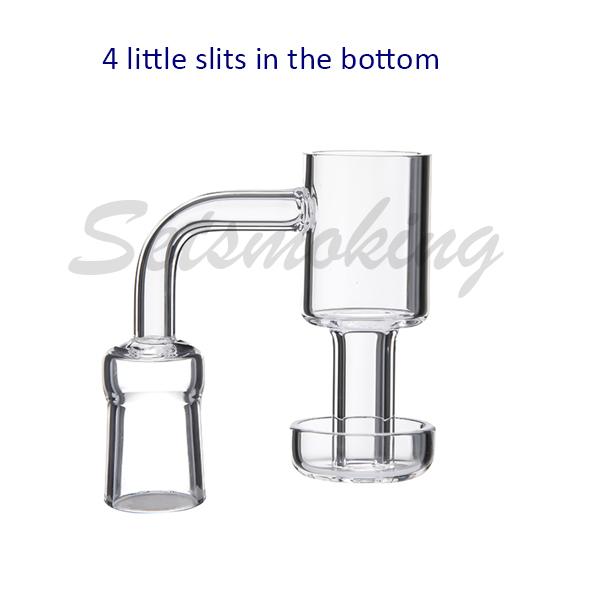 Quartz vacuum banger terp vacuum with 4 little slits in the bottom domeless nail for glass water pipes