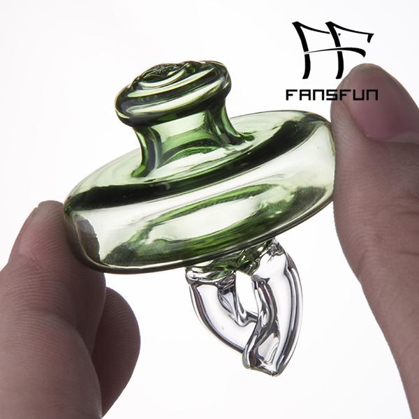 Dual directional airflow glass carb cap spinning glass dome with hollow inner tubes for flat top quratz banger terp pearl inserts to use