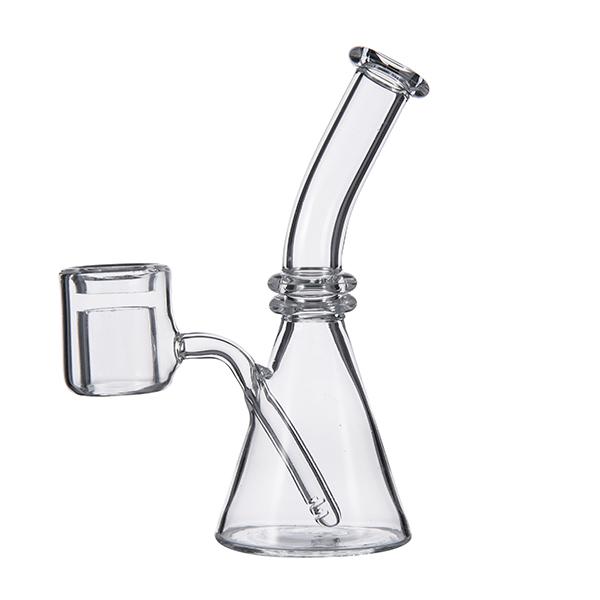 Wholesale Quartz Thermal Beaker Double Tube Quartz Thermal Banger Nail New Design with gift box Beaker PukinBeagle thermal P Banger