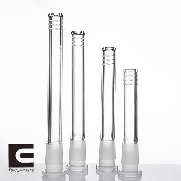 Wholesale Glass Downstem 19MM TO 14MM diffuser/reducer glass down tube stem 2.5inch to 5.25inch with 6 cuts