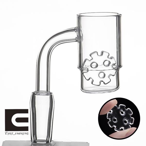 Flat Top Banger Thermal banger with gear disk quartz banger domeless nail for glass bong dab rig