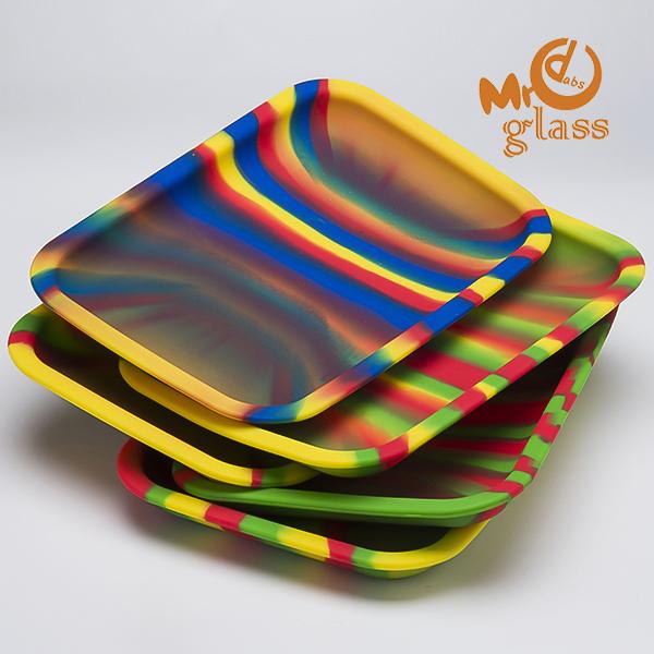 Silicon tray 200mm*150mm*20mm mixed color Storage Plate dab tools Silicone Jar Container Dish Wax Dab food grade silicone