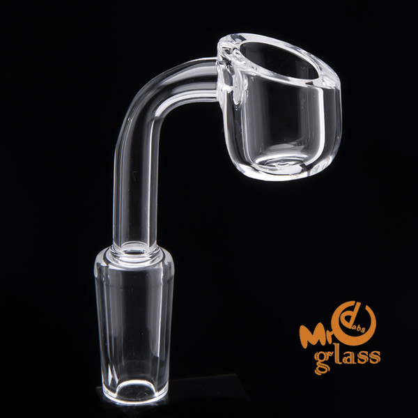 4MM Thick Quartz Club Banger Nails Domeless high flow 10/14/18mm Male Female Clear/Frosted Joint Retail