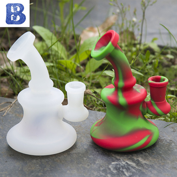 5 inch silicon banger hanger with shower head cleaning colorful silicone smoking pipes Hookahs Pipes removable fo