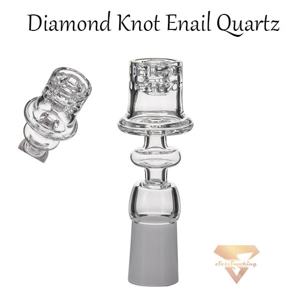 Retail Diamond Knot Enail Quartz Electric Nails Frosted Clear Joint 19.5mm Bowl for 20mm coil, banger, glass bongs water pipes dab