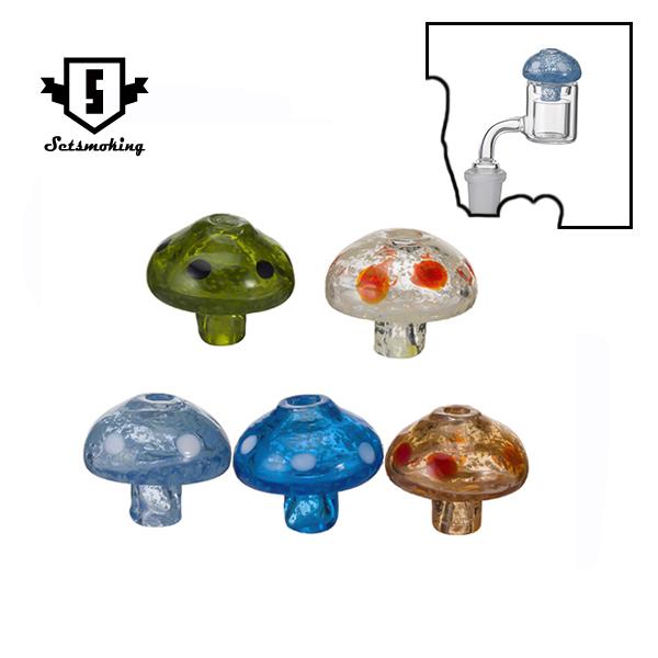 Mushroom glass carb cap glow in dark with 31mm Diameter and 27mm Length New arrival with high quality