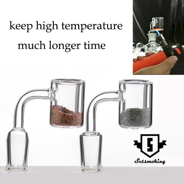 Quartz Banger Thermochromic Bucket colored sands inside Thermal Banger keep high temperature for Glass Water Pipe Bong Dab Oil Rigs