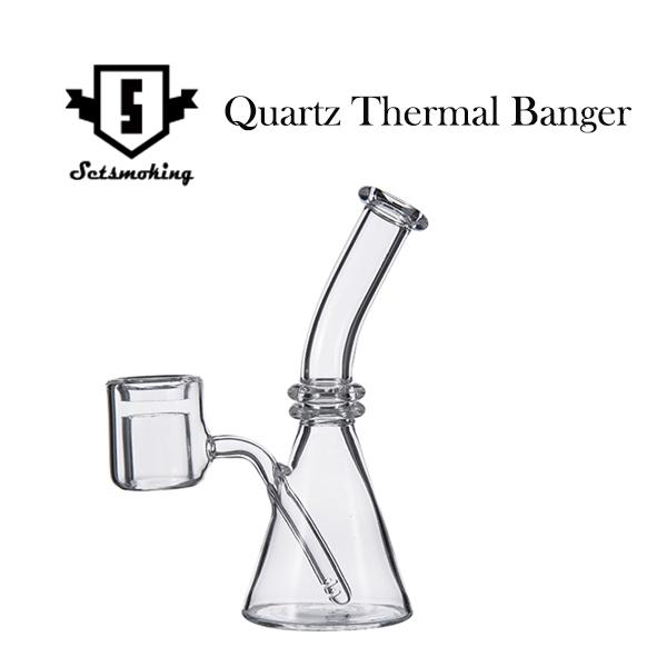 Quartz Thermal Beaker Double Tube Quartz Thermal Banger Nail New Design with gift box Beaker PukinBeagle thermal P Banger