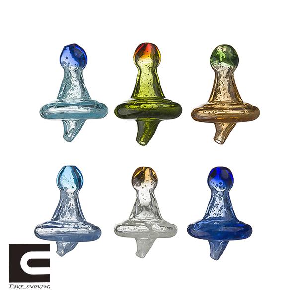 Colored Glow in Dark Glass bubble carb cap new style for glass bongs , quartz banger nails