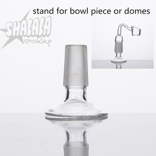 SHALALASMOKING Glass Adaptor Stand For Bowl Piece Domes Water Pipe Bongs Adaptors 14mm 19mm Male Female Frosted Joint Dropdow Dab Rig