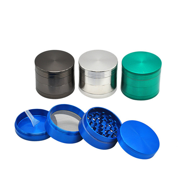 2 Size 4 Parts Dia.50mm/55MM Zinc Alloy Metal Herb Grinder Spice Crusher hand muller Grinder