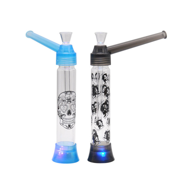 Portable Water Hookah Screw on Bottle Converter with Glass Water Puff Bottle & LED Lighter Smoking Pipe Glass water bong