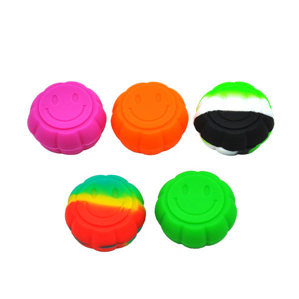 high quality multi-color silicone jars 5ml Non-stick dab wax oil container for dabs silicone stash Jar concentrate mini wax oil tool