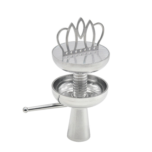 Silver Crown Shisha Hookah Head Bowl Charcoal Holder Charcoal Burner Narguile Tobacco Cigarettes Smoke