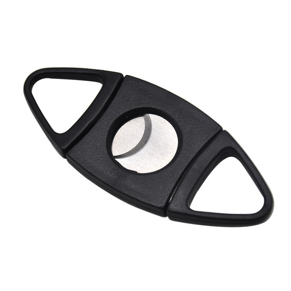 Plastic Guillotine Double Blade Cigar Cutter Max 50 Ring Stainless Steel Plated Clipper Port Cuban Cigar Cutter Knife Scissor Smoking Pipes