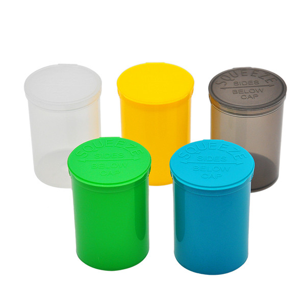 30 Dram Empty Squeeze Pop Top Bottle-Vial Herb Box Airtight Pill Box Container Herb Container Color Random