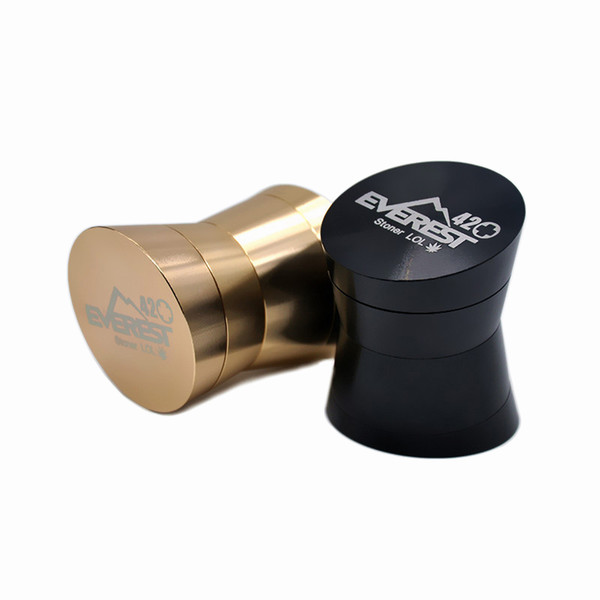 New Arrival Everest Stoner CNC Aluminum Slender waist Grinder 4 Parts Tobacco Herb Spice Mill Crusher Hand Muller