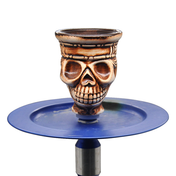 Shipping Free New Six Holes Ceramic Shisha Hookah Bowl Holder 68MM Narguile Kaloud Bowl Hookah Tobacco Head Sheesha Chicha Accessories