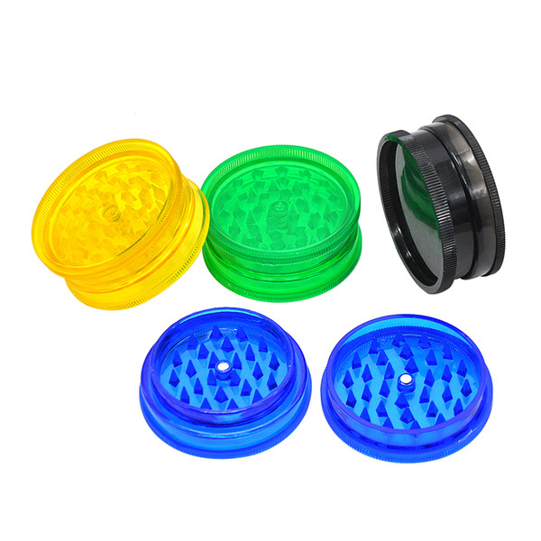 Retail/Wholease 2 Layer Plastic Cylinder Shape Herbal Herb Tobacco Grinder Smoke Crusher Hand Mill Muller