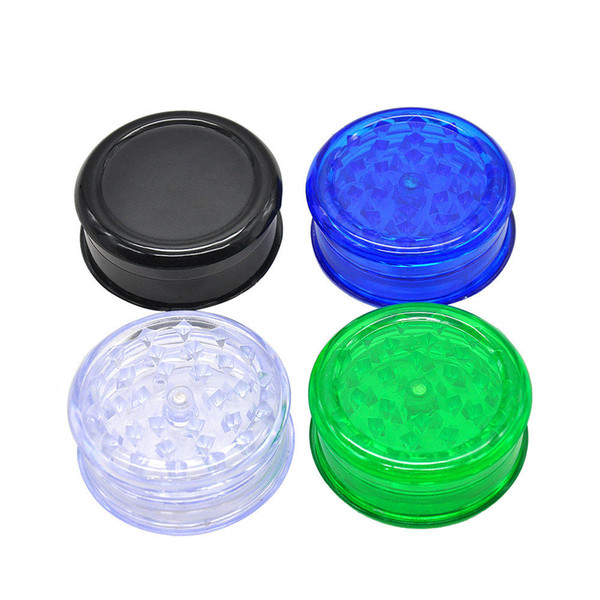 60MM 3 Layers Hard Plastic Tobacco Herb Grinder For Smoking Pipe Tobacco Spice Grinder Smoking Pepper Hand Muller Grinders Spice Crusher