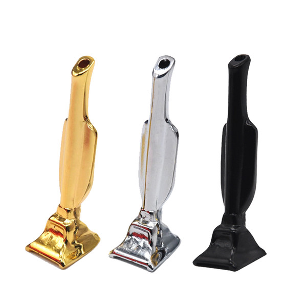 Portable MINI gold/silver color Snuff snorter smoking metal pipe shisha hookah grinder rolling machine snuff snorter cleaners mouth tips