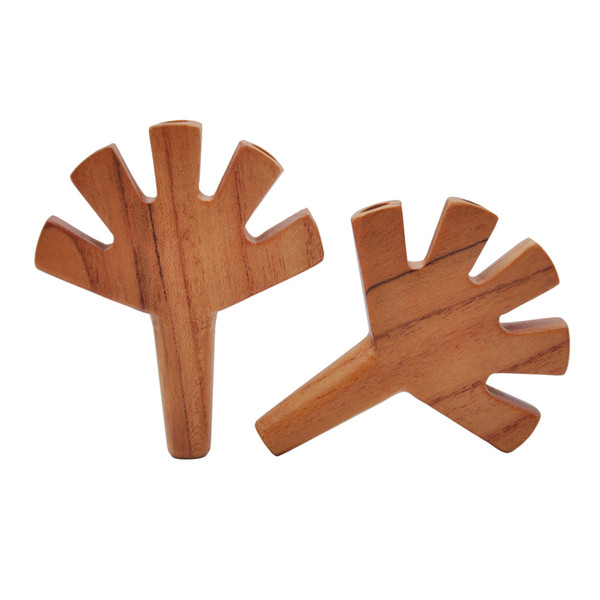 Classic Five Holes Wooden Cigarette/Cones Holder with Portable Carry Smoking Accessories