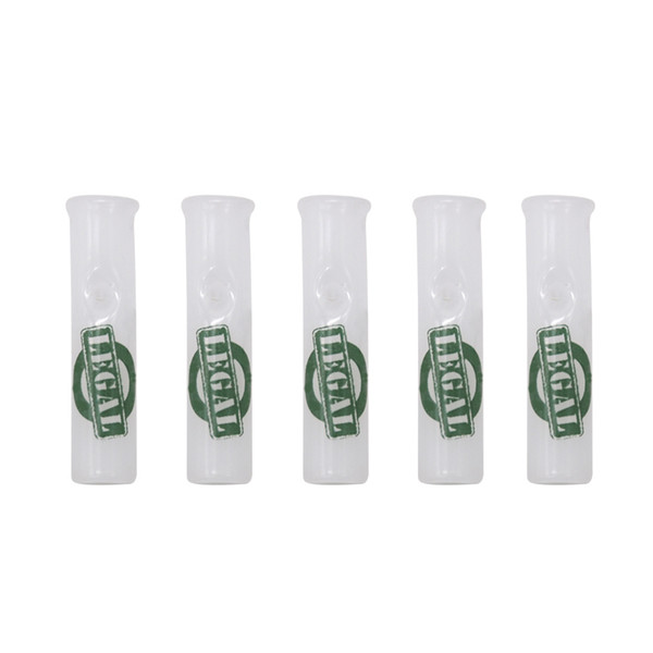 Smoke Glass tips Reusable Filter Tips For Tobacco Dry Herb Rolling Paper 35mm Length Cigarette Glass Mouth Tips- Round Head