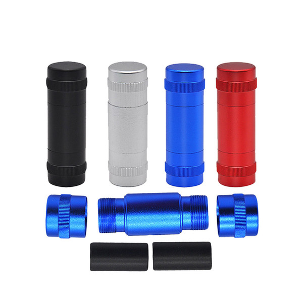 Aluminum Alloy Space Case Pollen Press Hash Compress With 2 Metal Dowel Rods Metal Press Pollen Metal Smoking Water Pipes or Grinders