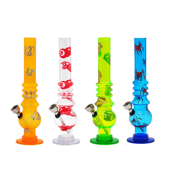 Different Style Oil Rig Acrylic Plastic Smoking Water Bong Glass Smoking Water Pipe Bongs Filter Tips Wax Dab Rig Tobacco Pipe Dry Herb